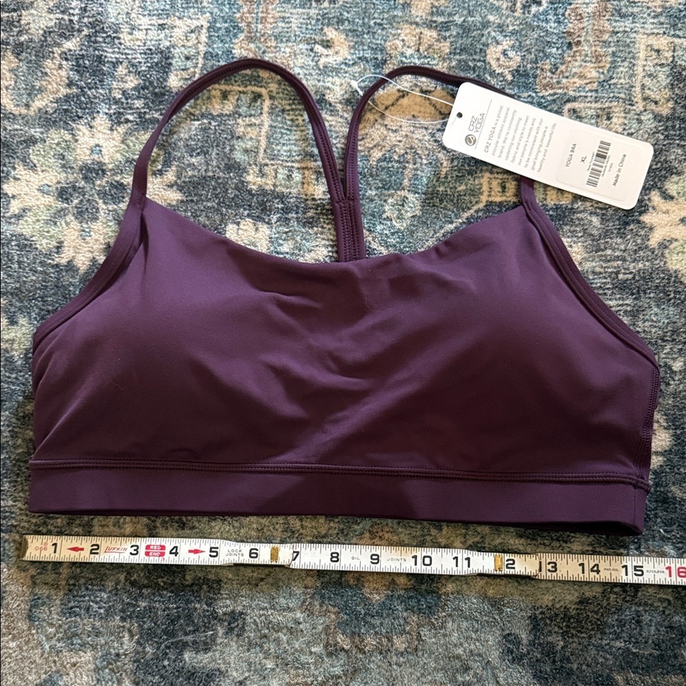 CRZ Yoga Bra. Deep Purple. Size XL